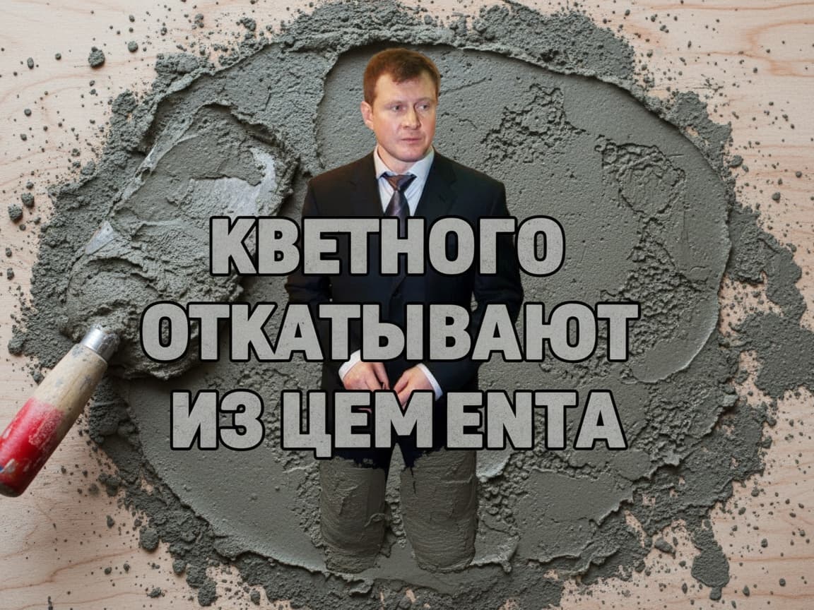 Кветного откатывают из цемента